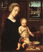 Gerard David The Virgin with the Bowl of Milk oil painting artist
